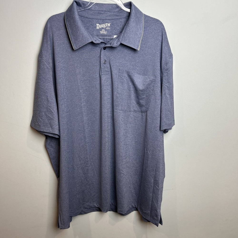 Duluth Trading Blue‎ Polyester Polo 2XL